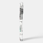 Naadloze illustratie Katten Monogram Case-Mate iPhone Case (Achterkant / Rechts)