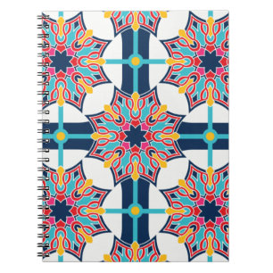 Naadloze islamitische kunst kleurrijk notitieboek