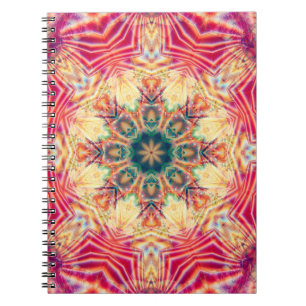 Naadloze kaleidoscoop kleurrijke textuur. Illustra Notitieboek