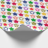 Naadloze kinder leuke cartoon sterren kleurrijk he cadeaupapier (Hoek)