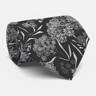 Naadloze kleine bloemen floreel patroon navy vi stropdas