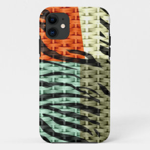 Naadloze kleurrijke dierlijke huidtextuur van zebr iPhone 11 hoesje