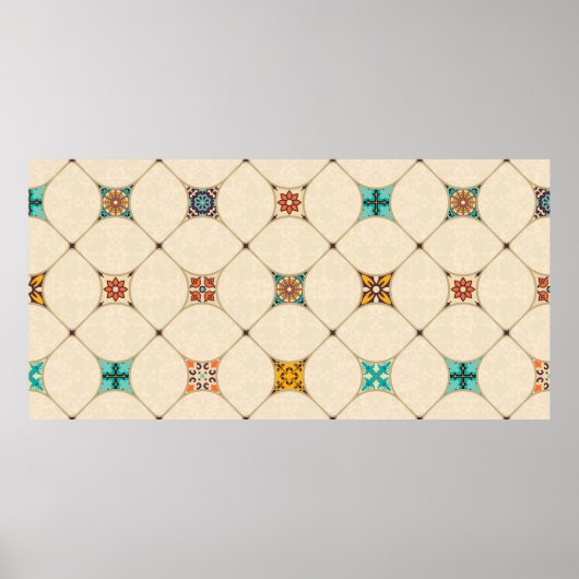 Naadloze kleurrijke patchwork-tegel met de islam, poster (Voorkant)