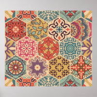 Naadloze kleurrijke patchwork-tegel met de islam,