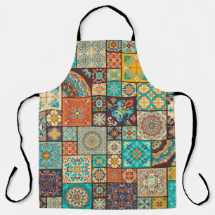 Naadloze kleurrijke patchwork-tegel met de islam, schort