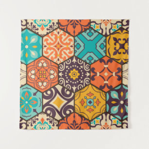 Naadloze kleurrijke patchwork-tegel met de islam, wandkleed