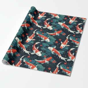 Naadloze koi vis patroon cadeaupapier