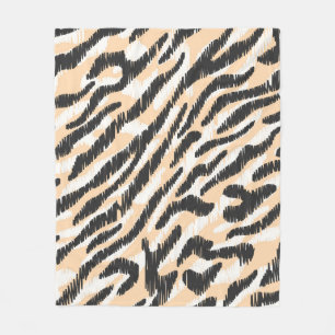 Naadloze  krabbel-zebra beschermhuls fleece deken