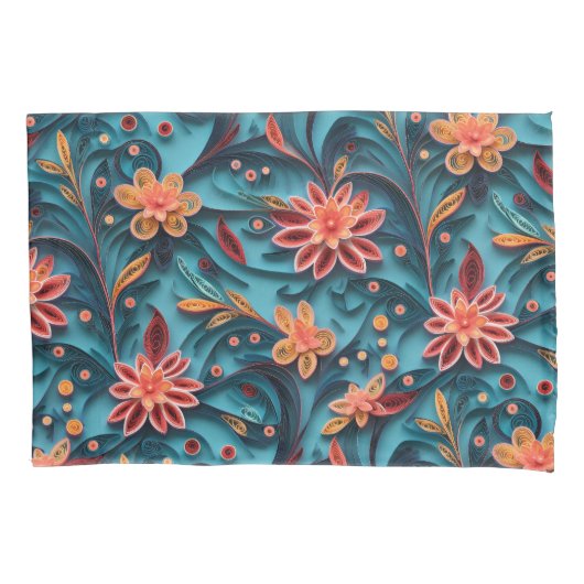 Naadloze Kussensloop van het florale papierpatroon (Voorkant)