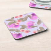 Naadloze lichte pruimen paarse bessen kersen p bier onderzetter (Linkerzijde)