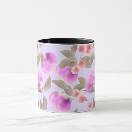 Naadloze lichte pruimen paarse bessen kersen p mok (Midden)