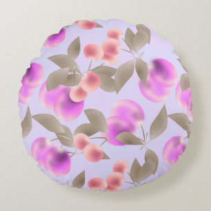 Naadloze lichte pruimen paarse bessen kersen p rond kussen