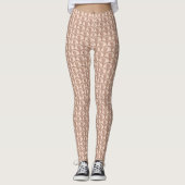 Naadloze Lincoln Penny Pattern - Kopermunten Leggings (Voorkant)