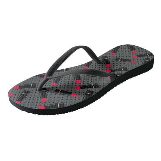 Naadloze lippenvormgeving patroon design teenslippers (Schuin)