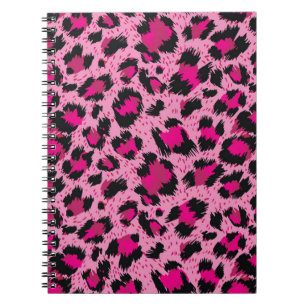 Naadloze luxe roze luipaard patroon. notitieboek