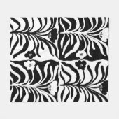 Naadloze , met de hand getekende flora met een pat fleece deken (Voorkant (Horizontaal))