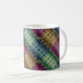 Naadloze, moderne, met abstracte voering gestript  koffiemok (Voorkant rechts)