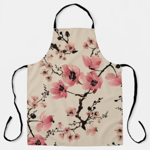 Naadloze mooie afdruk van waterverf bloemen. St Schort