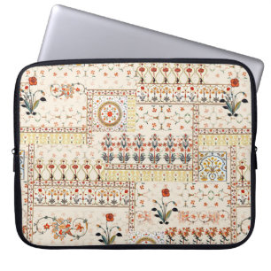 Naadloze, mooie mughale floraal met etnische paise laptop sleeve