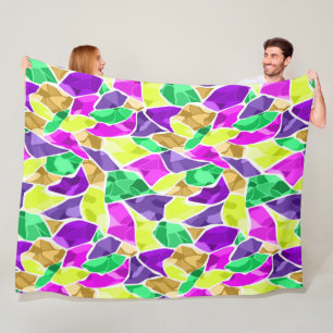 Naadloze mozaïekkaleidoscoop abstracte fleece deken
