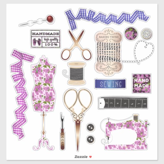 naadloze naaimachine voor het kantelen sticker (Vel)