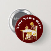 Naadloze ontwerpknop ronde button 5,7 cm (Voorkant /achterkant)