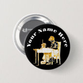 Naadloze ontwerpknop ronde button 5,7 cm (Voorkant /achterkant)