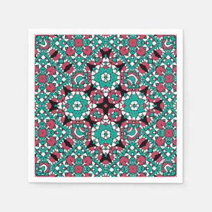 Naadloze ornamentale retro moroccan arabische vint servet