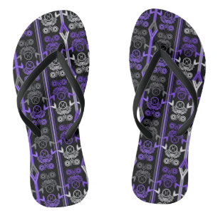 Naadloze ornamentale retro moroccan arabische vint teenslippers