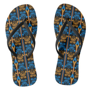 Naadloze ornamentale retro moroccan arabische vint teenslippers