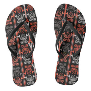 Naadloze ornamentale retro moroccan arabische vint teenslippers