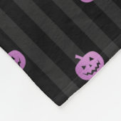 Naadloze Paarse Folie pompoenen & Stripes Hallowee Fleece Deken (Hoek)