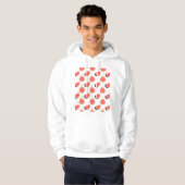Naadloze paarse vijg: kleurrijk patroon hoodie (Voorkant volledig)