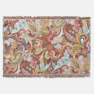 Naadloze paisley: elegant achtergrondpatroon. deken