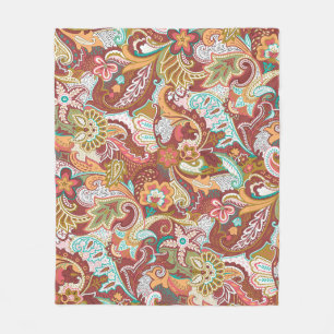 Naadloze paisley: elegant achtergrondpatroon. fleece deken