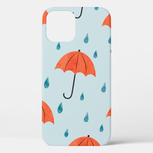 Naadloze paraplu's en regendruppels. Waterco Case-Mate iPhone Case (Achterkant)