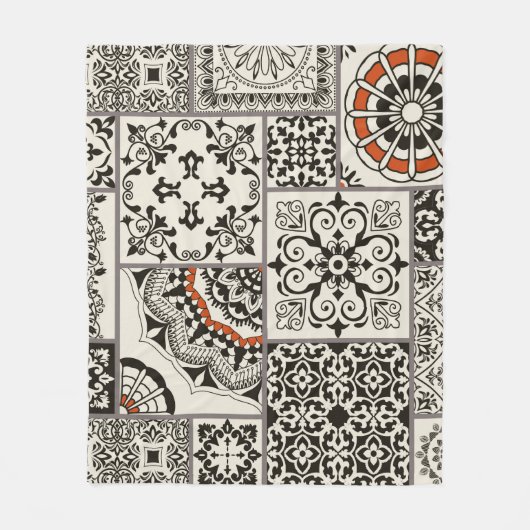 Naadloze patchwork-tegel met islam, Arabisch, Indi Fleece Deken (Voorkant)