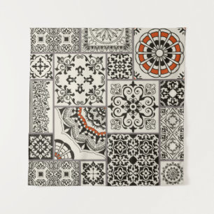 Naadloze patchwork-tegel met islam, Arabisch, Indi Wandkleed