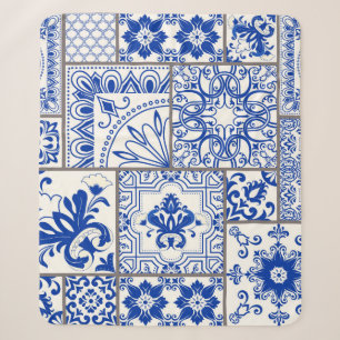 Naadloze patchwork-tegel met Victoriaans motieven. Sherpa Deken