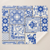 Naadloze patchwork-tegel met Victoriaans motieven. Sherpa Deken (Voorkant (horizontaal))