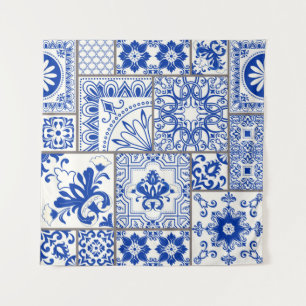 Naadloze patchwork-tegel met Victoriaans motieven. Wandkleed