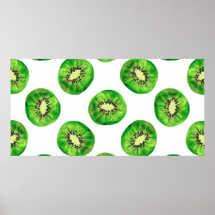 naadloze patroon kiwi illustratiehand dr poster