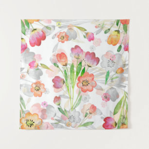 naadloze patroonabstracties florale compositie tul wandkleed
