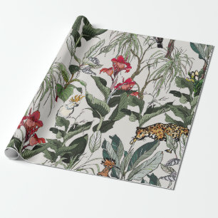 Naadloze patroonhandleiding getekende botanische i cadeaupapier