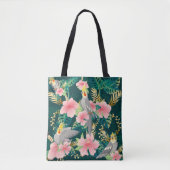 Naadloze patroonpapegaai met een schattig kakkerpa draagtas (Voorkant)