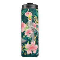 Naadloze patroonpapegaai met een schattig kakkerpa