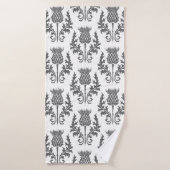 naadloze patroonsilhouetschroefdraad badhanddoek (Badhanddoek)