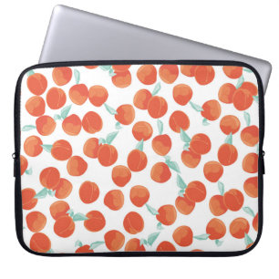 Naadloze perzik vruchten, zomer patroon. laptop sleeve