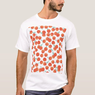 Naadloze perzik vruchten, zomer patroon. t-shirt