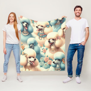naadloze poedelillustratie fleece deken